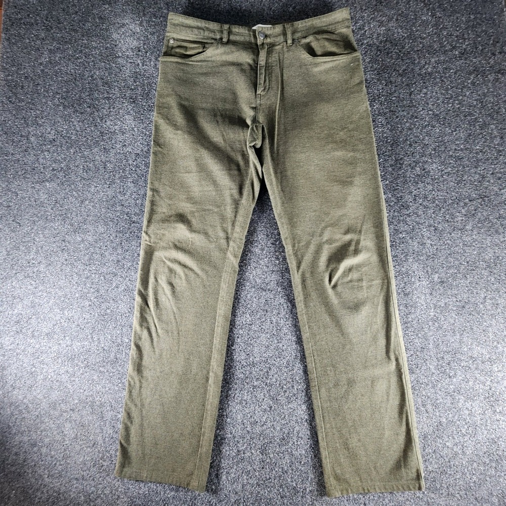 Peter Millar‎ Crown Mens 33 Olive Green 5-Pocket Pants Cotton Stretch MF20B01